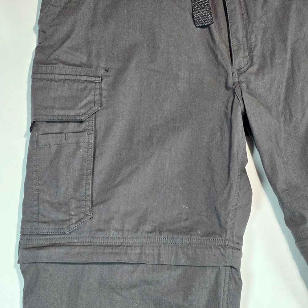 BC Clothing Mens Convertible Cargo Pants Gray Zip Off Hiking Shorts L 30 Stretch - Picture 3 of 16